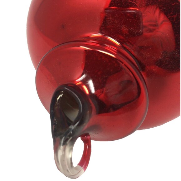 DEPARTMENT 56 Mercury Glass Double Finial Ornament VTG Red 10" with Box - Picture 6 of 12